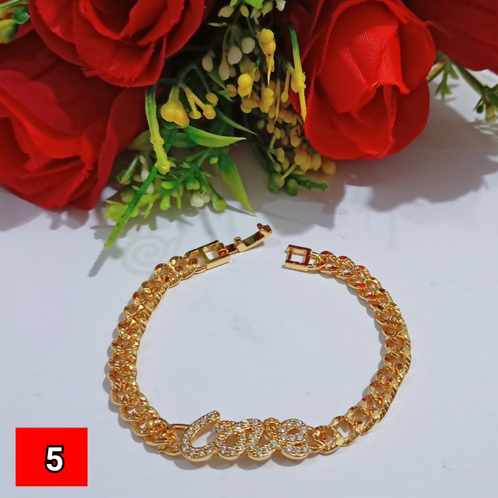 Gelang Rantai Dewasa Permata mewah cantik  (COD)