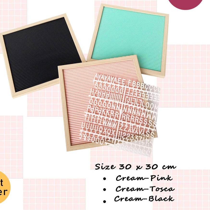 

✺ Papan Nama Bayi / Letter Board Kekinian SmileGirl 30x30 ✿