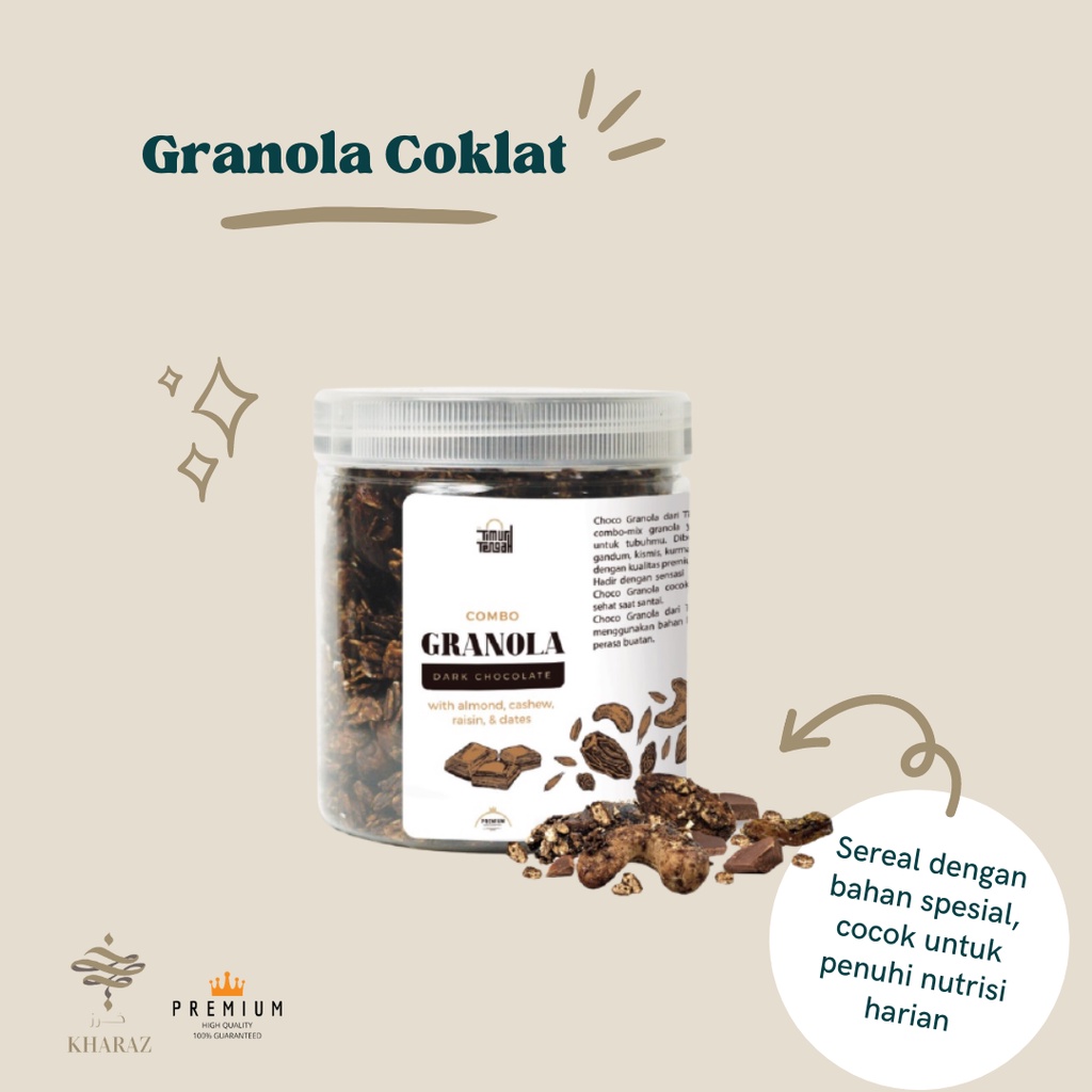 

Sereal Sehat Granola Coklat Cokelat 250gr - KHARAZ