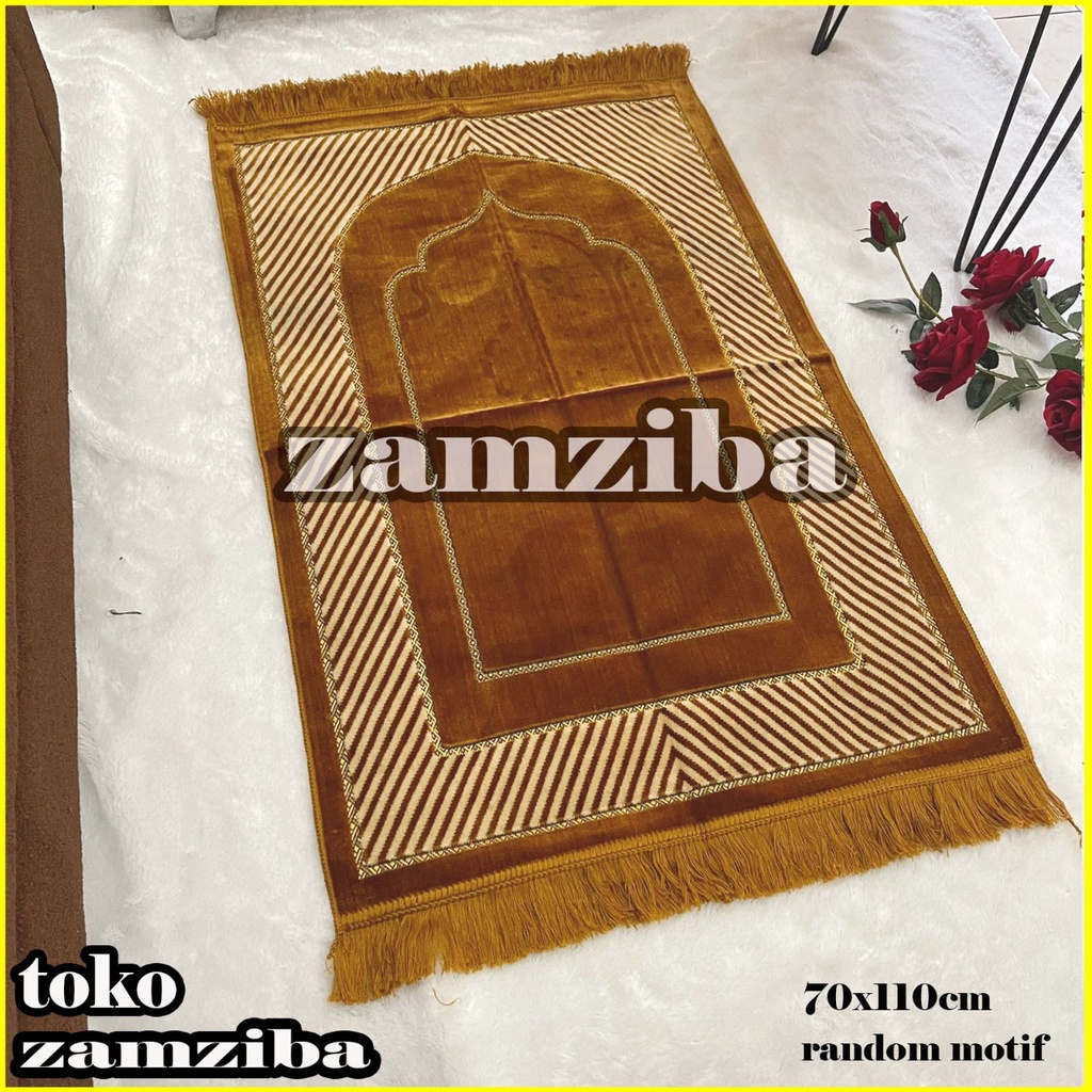 Sajadah Turki Jumbo Besar Bulu Tebal Lembut Motif 70 cmx110 cm By Zamziba Sajadah