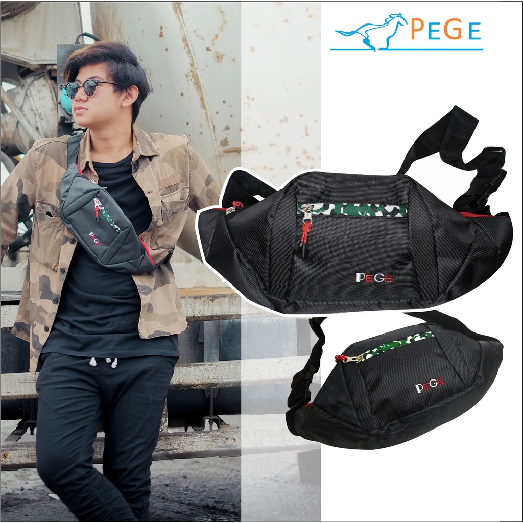 Tas Waistbag Oval Bisa Dipakai Di Pinggang Bahan Import Anti Air - PG 8807