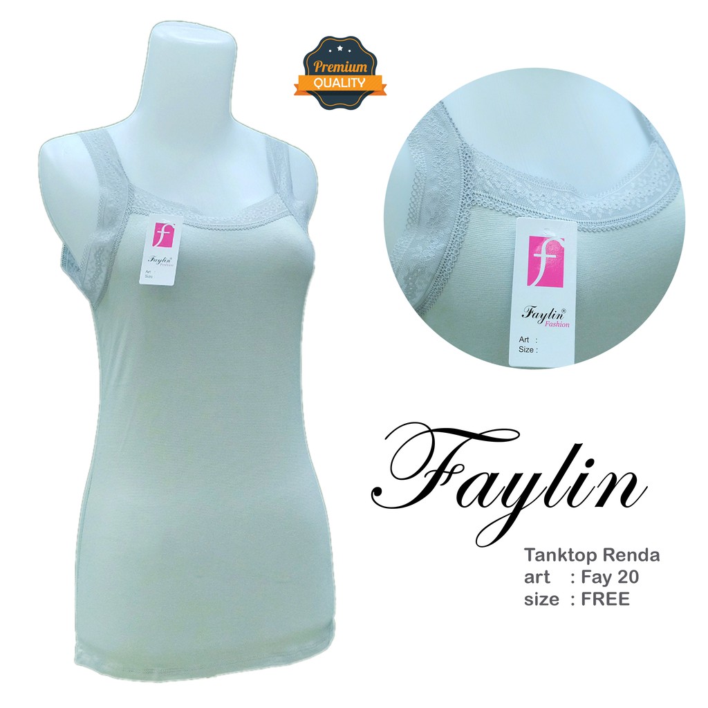 FAYLIN | Tanktop Wanita RENDA Rayon Spandex / Tank Top L-XXL / art FAY 20