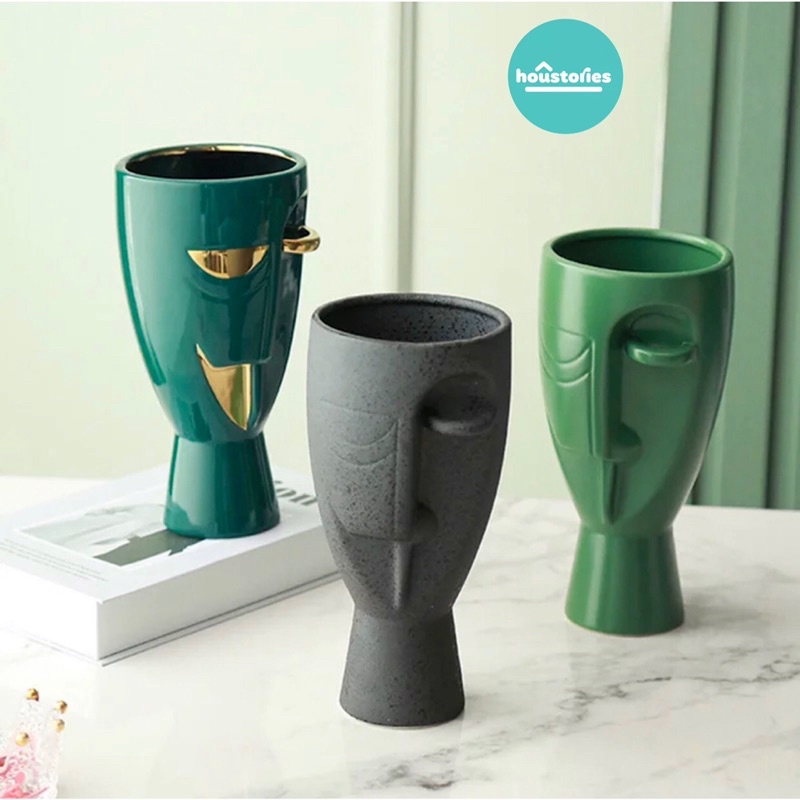 Vas Bunga / Pot Bunga / Vas Keramik / Pot Bunga Keramik / Vas Bunga Unik / Souvenir