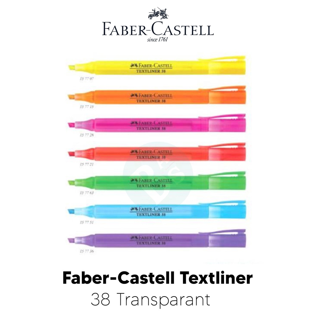 

Spidol Warna Warni Alat Tulis Faber-Castell Textliner 38 Transparant Termurah Terlaris By Bali Art Supplies