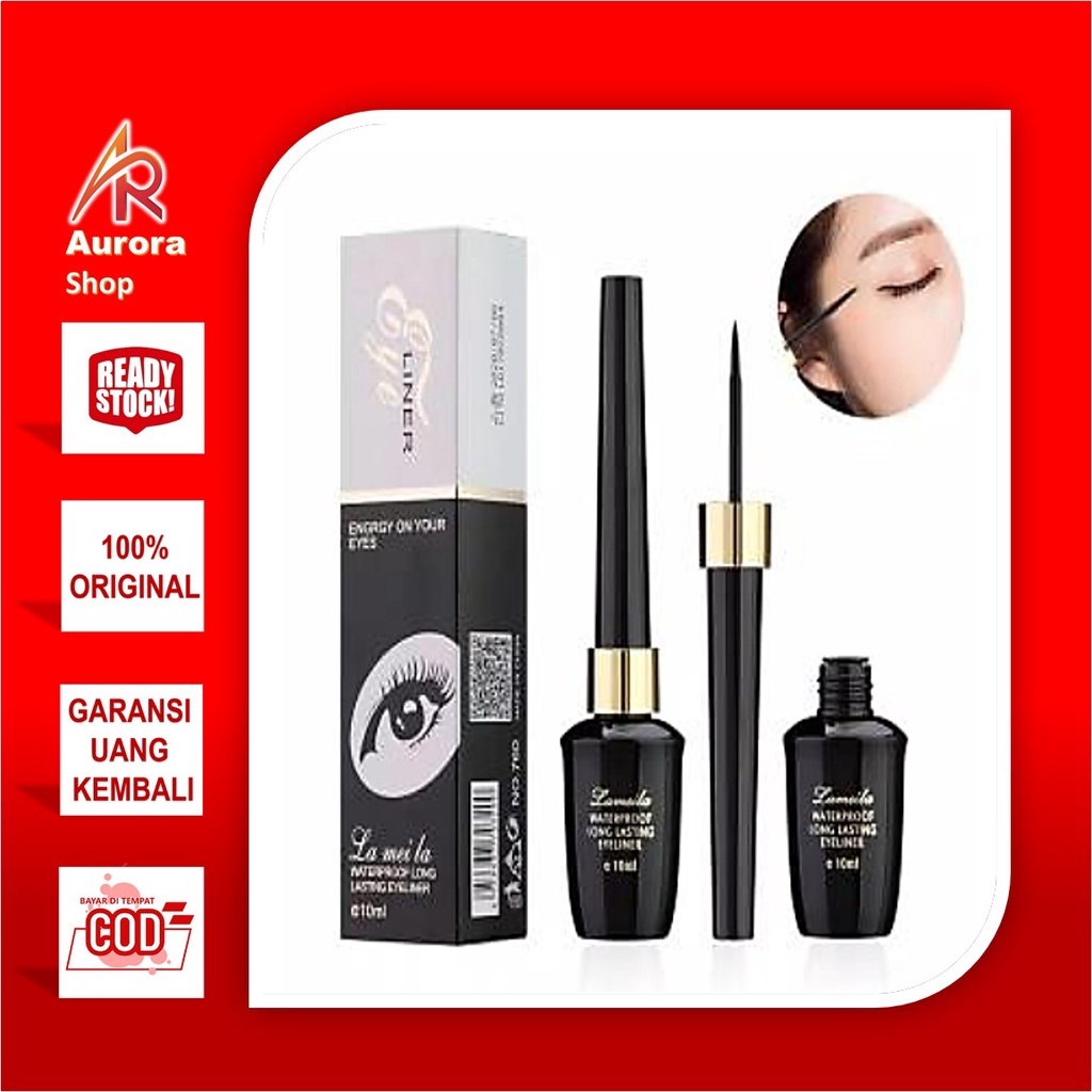 Lameila Eye Liner Anti Air Keringat Warna Hitam 10ml 760