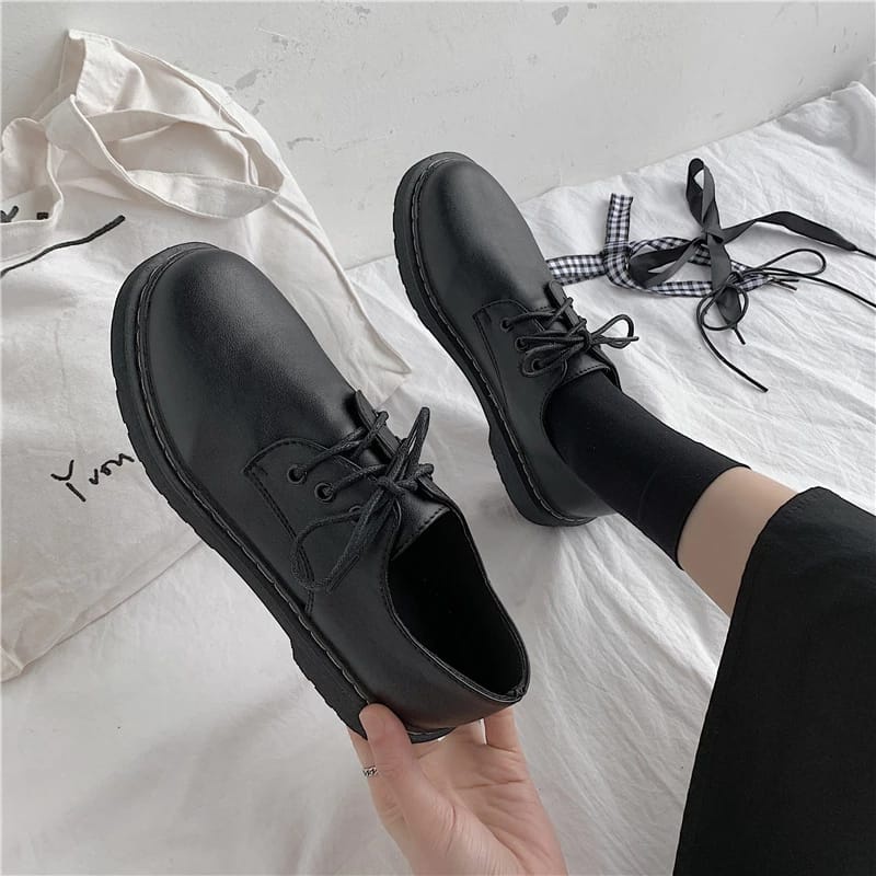 fakhrieshop- SEPATU BASIC DOCMART LOAFER BLACK DOF '' KELLYA '' PREMIUM NEW 2022 B01