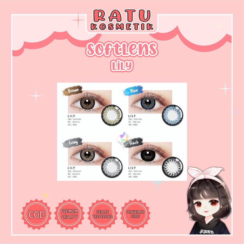 ❤ RATU ❤ Softlens Lily Normal | Soflens Lily By Irislab Big Eyes Dia 16mm