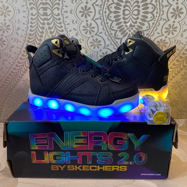 Sepatu skechers energy lights light 2.0 lampu LED nyala 9 mode, for boys anak cowo cowok kids Slight