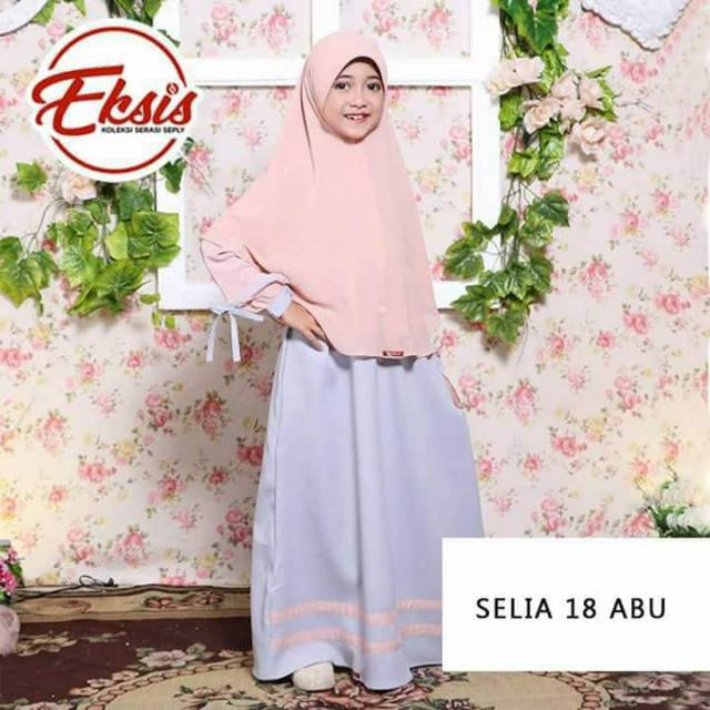 Selia 18 Abu dari Seply#Gamis anak Murah dari Seply