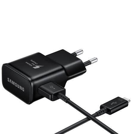 [RO ACC] BLACK MICRO USB CHARGER SAMSUNG FAST CHARGING QC 3.0