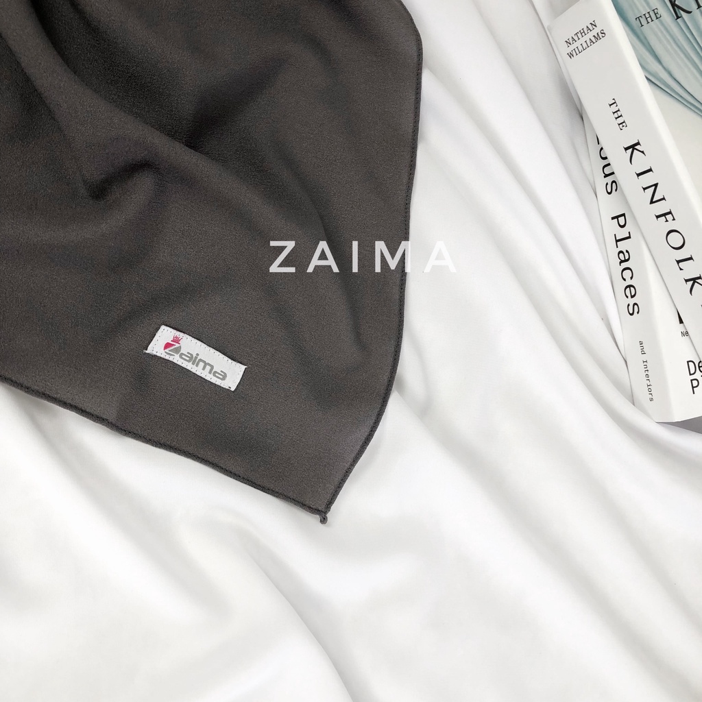 Pashmina Instan Pad Ped Jumbo Syar'i Lebar Tebal Panjang Diamond Crepe-Abu Tua