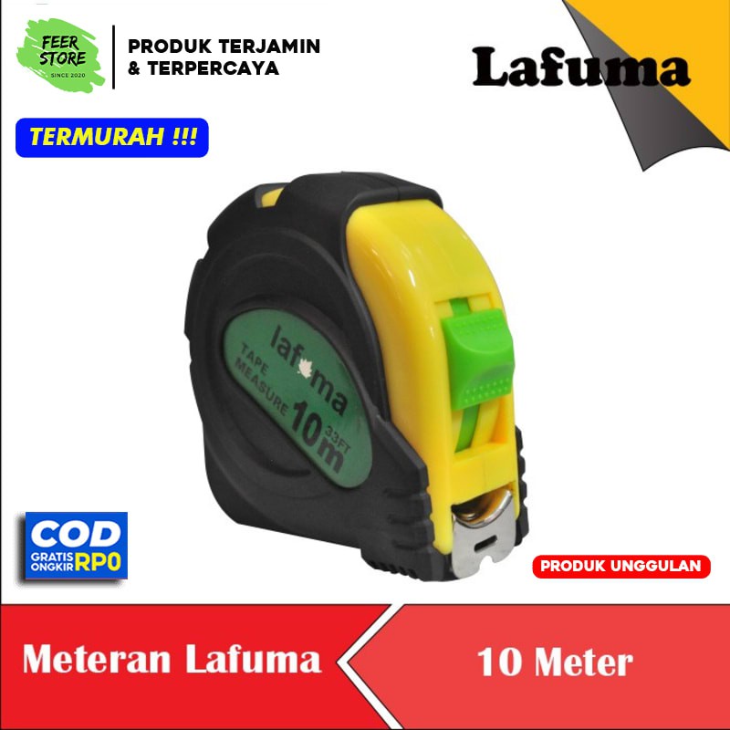 METERAN 10M AUTO STOP SELF LOCK JAKET KARET TEBAL METERAN10 M ON