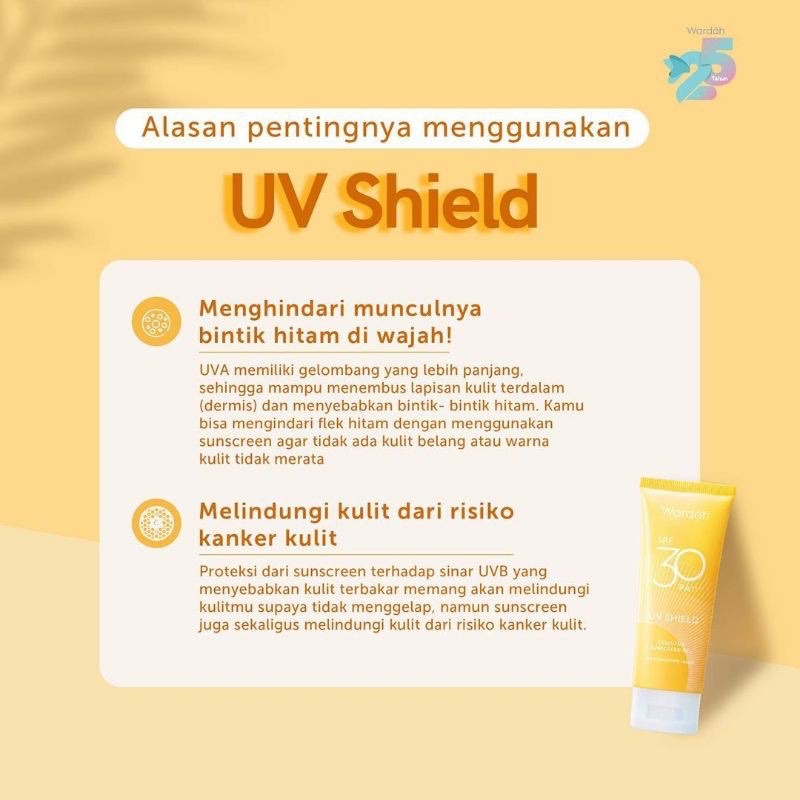 WARDAH UV SHIELD SUNSCREEN GEL SPF 30 / SUNSCREEN WARDAH