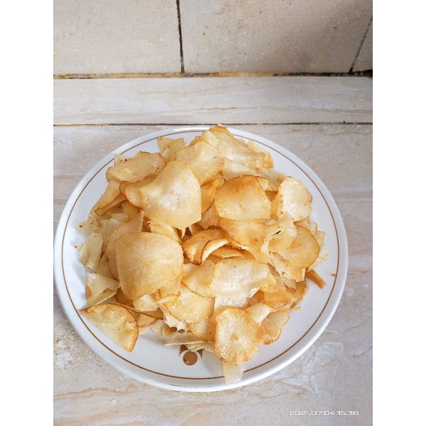 

Keripik singkong asin gurih bawang 480gram