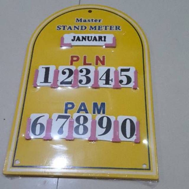 Papan Info Meteran PLN dan PDAM