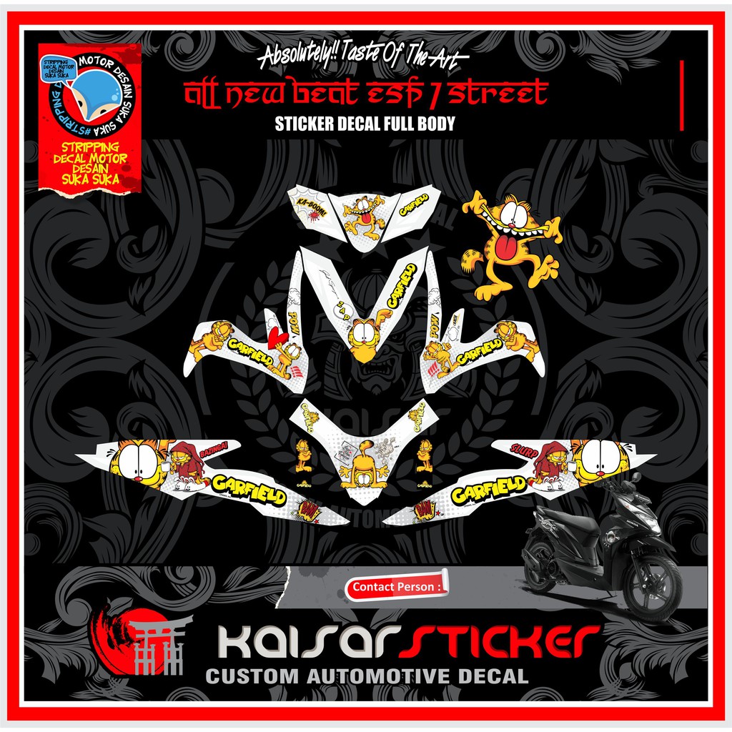 Sticker Decal Stiker Beat Esp - Street Tahun 2019 Design Anime Full Body