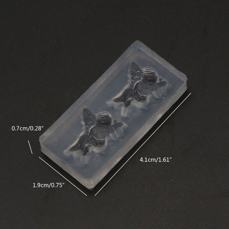 Glitter Mini Angel Crystal Epoxy Resin Mold Necklace Pendants Silicone Mould DIY Crafts Ornaments Jewelry Decorations Casting