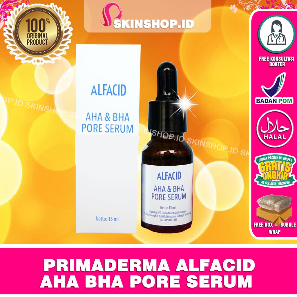 [STOK TERBARU] Primaderma Alfacid AHA BHA PORE Serum 15ml Original / Serum Komedo  BPOM Aman