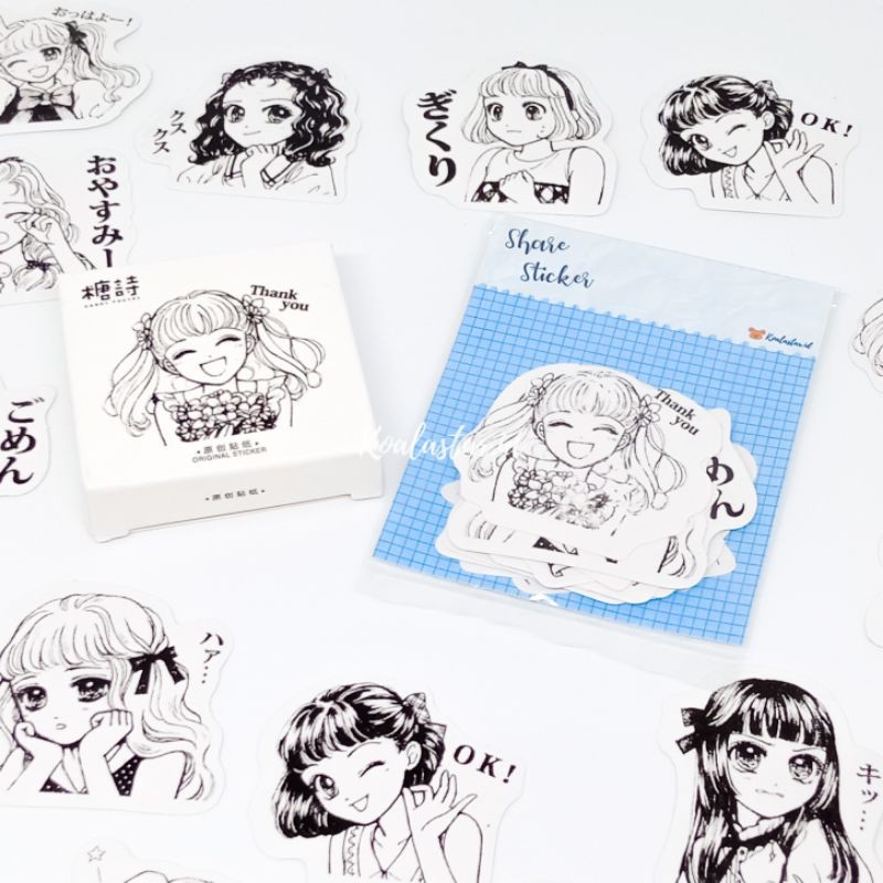 

Decorative Sticker KAWAII GIRL Scrapbook Journal Diary Lettering