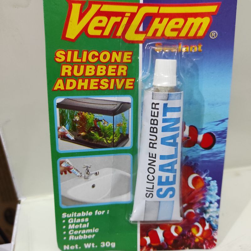 Verichem Lem Kaca Silikon Aquarium / silicone rubber adhesive sealant