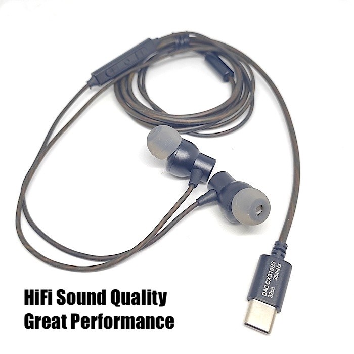 R10 Custom Type C Headset DAC CX31993 Premium HiFi Metal Bass Earphone