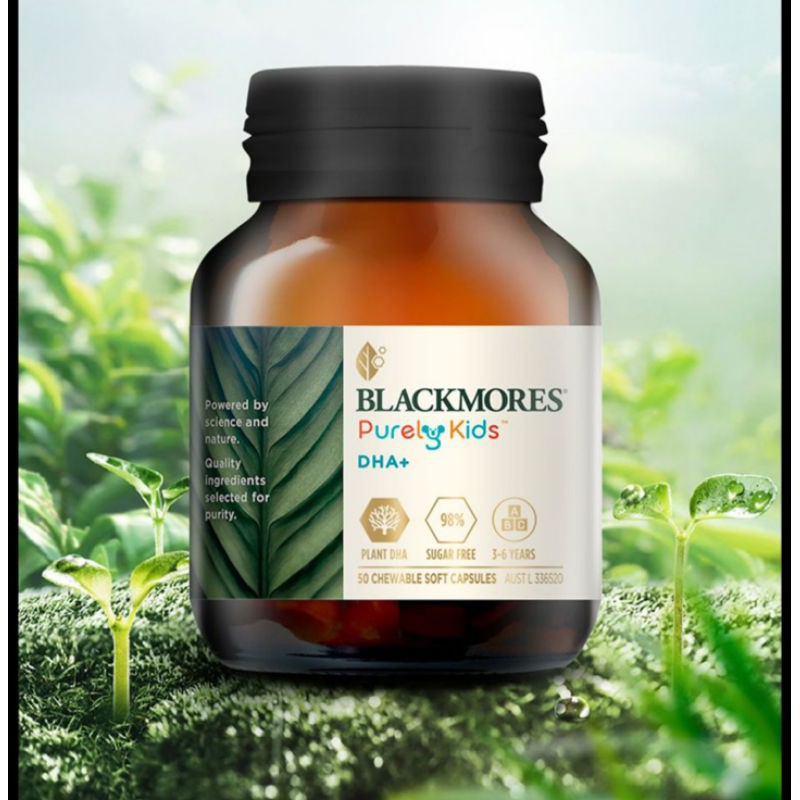 NEW  Blackmores Purely kids DHA + vitamin anak 50 chew soft capluse