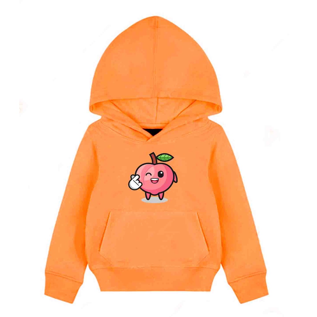 Hoodie Anak Peach Sarang Sweater Pakaian Fleece Anak