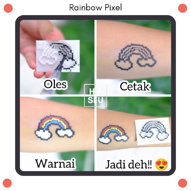 

RAINBOW PIXEL FACE PAINTING STAMPS