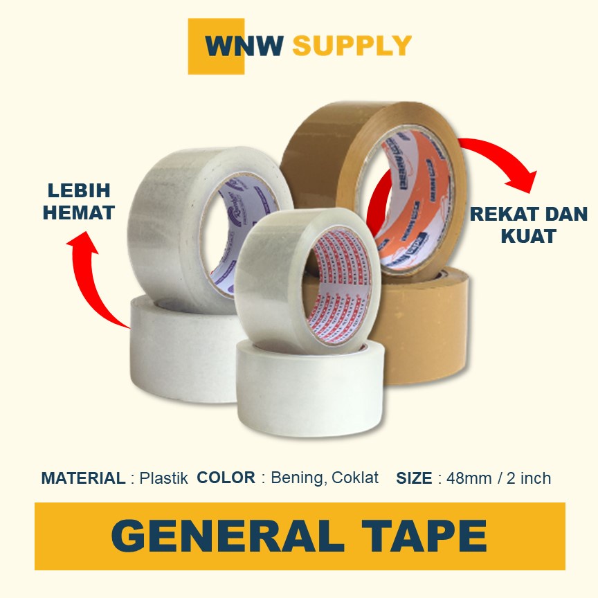 

Isolasi Lakban Bening Coklat 48mm 100yard 2 inch Solasi Bening Coklat Besar Solatip Selotip Besar