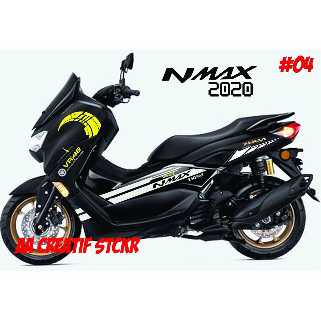 sticker cutting body motor nmax new 2020 setiker polet yamaha nmax 155 new 2020. code 04