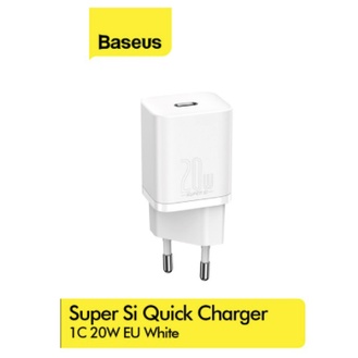 Kepala Charger BASEUS Super Si Quick Charger Type-C 20W EU - CCSUP-B