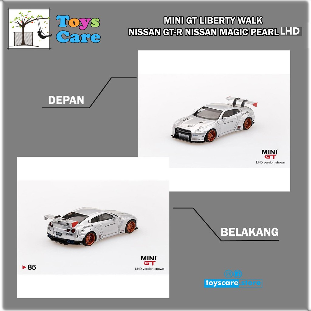 MINI GT LIBERTY WALK - NISSAN GT-R NISSAN MAGIC PEARL LHD 1:64 MINI GT ORI ORIGINAL PROMO FLASH SALE