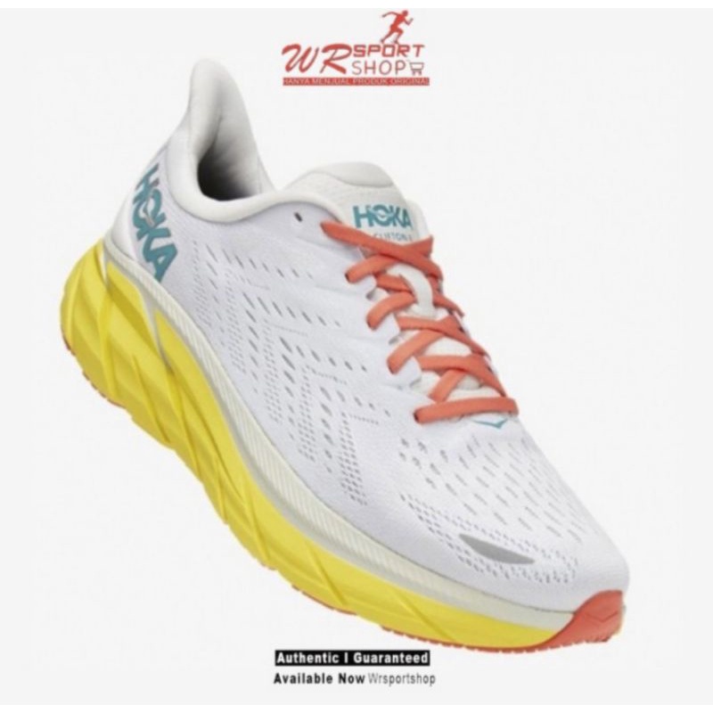 Hoka One One Clifton 8 Wide Mens Running - Blanc De Blanc ORIGINAL
