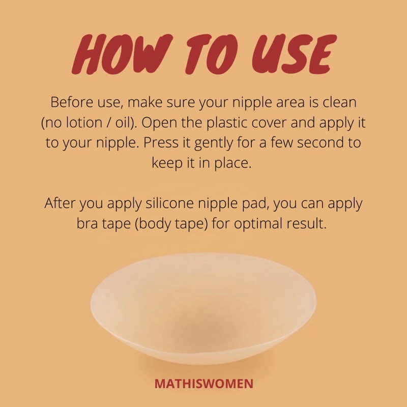 PREMIUM QUALITY Silicone Nipple Pad / Self Adhesive Nipple Cover by Mathis Women