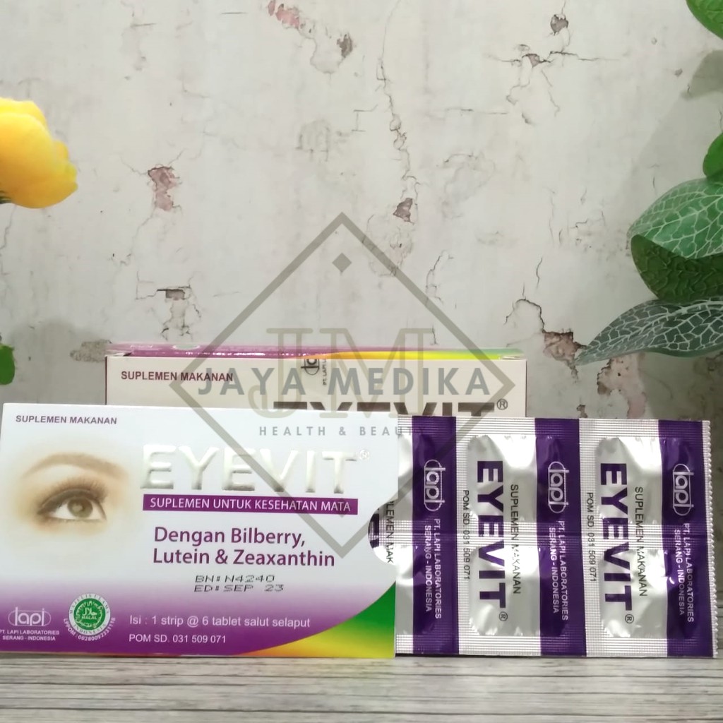 Eyevit Suplemen Untuk Kesehatan Mata Per Strip Isi 6 Tablet