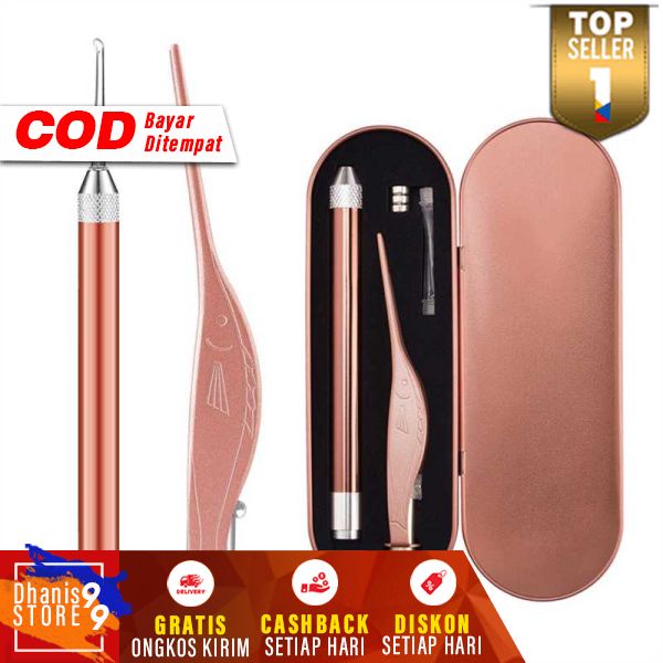Pembersih Telinga Bayi Ear Spoon Korek Kuping with Light Alat Bersih Telinga Anak