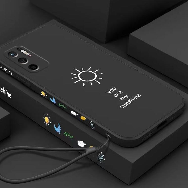 ✽ Case Oppo A16 A74 A95 4G A54 Tali Motif Sunshine Silikon Printing Terbaru Casing Soft Case Pelindu