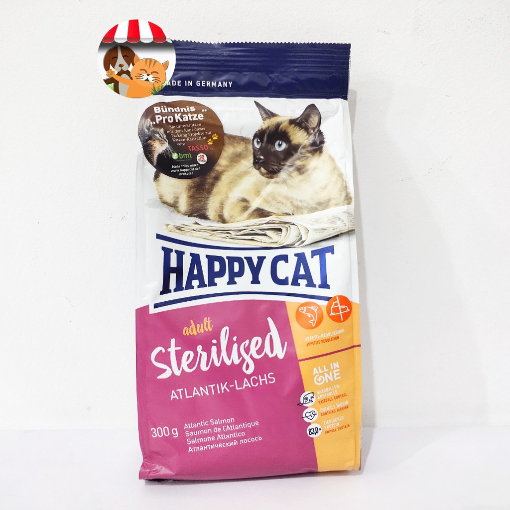 Happy Cat Sterilised Salmon 300gr - Makanan Kucing Steril