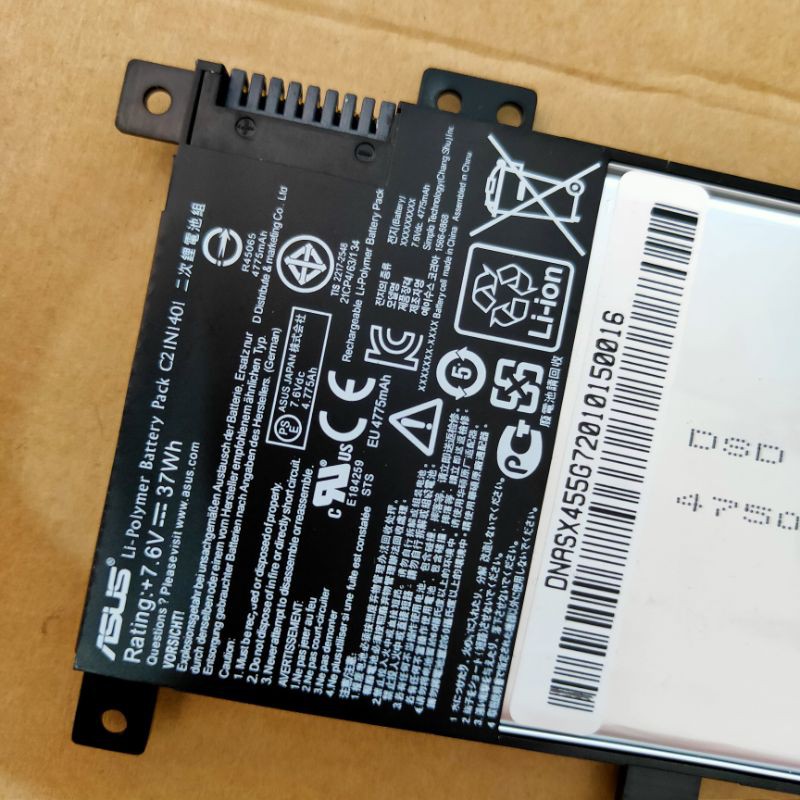 Baterai Batre Battery Original Laptop ASUS X455 X455L X455LA A455L A455LD A455LN F455L C21N1401