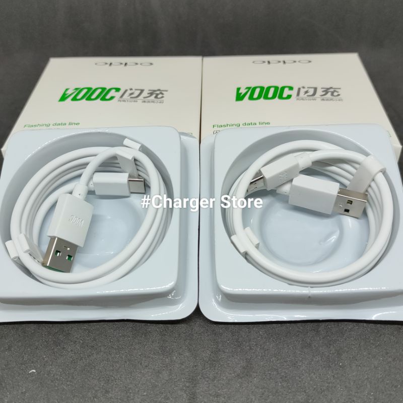 Kabel Data Oppo Fast Charging VOOC Micro USB - Type C ORIGINAL