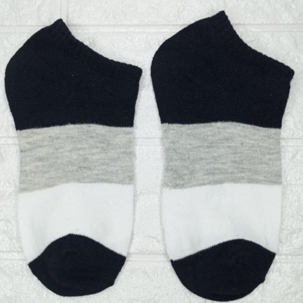 ✧YUKSHOPING✧ Kaos Kaki Fashion Wanita Pria Murah Kaus Motif Semata Kaoskaki Ankle Socks Pendek-3 WARNA HITAM