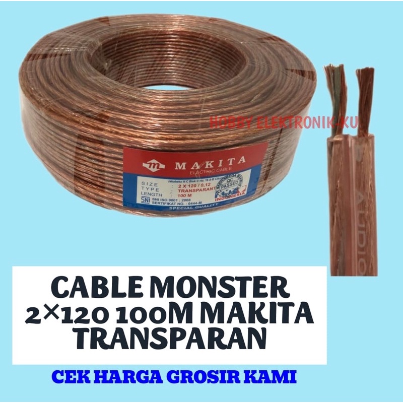 CABLE MONSTER 2x120 100M MAKITA TRANSPARAN