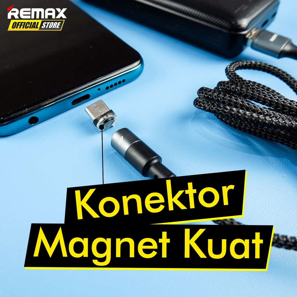 Remax Zigie Series RC-102A Magnet Connection Data Cable Type-C Original Garansi / Kabel Charger