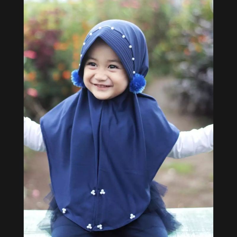 kerudung Pom Cha Cha anak instant Premium 3th - 6 tahun terbaru | jilbab lucu bayi Perempuan sekolah tk 4 - 5 thn | hijab Tanggung baby sd bahan jersey lembut adem