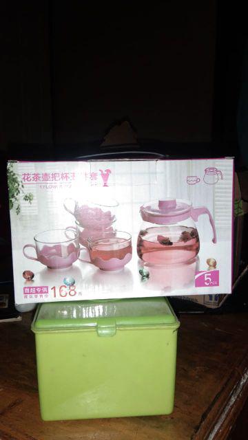 Free Bubble  Dan Kardus Teko Teh , Tea Pot 5in1