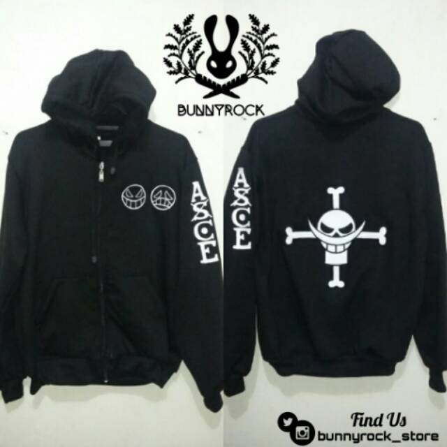 Jaket Hoodie Zipper ONE PIECE. PORTGAS D ACE