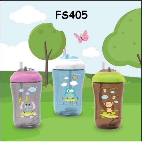 Baby Safe Sipper Cup With Weighted Straw Botol Minum Anak Sedotan Dengan Pemberat FS405