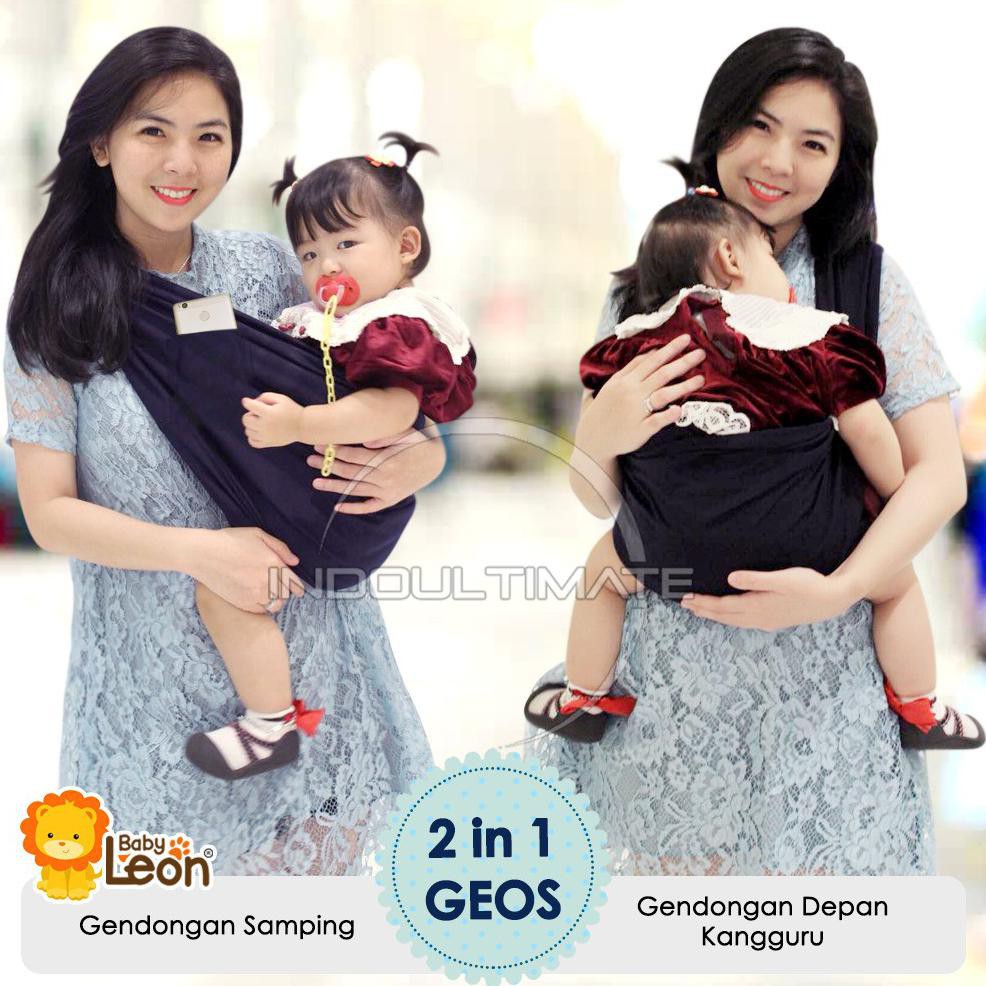 z1 BABY LEON Gendongan Bayi Kaos BY-56 NAVY / gendongan bayi kaos geos baby 2in1 gendongan kaos 2in1