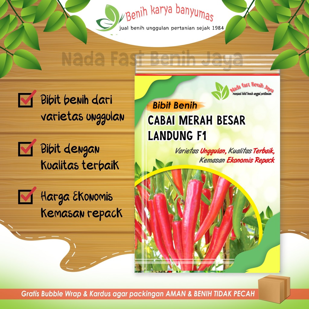 Benih cabe merah besar landung F1 - bibit cabai merah unggulan 30 biji - benih cabai jumbo