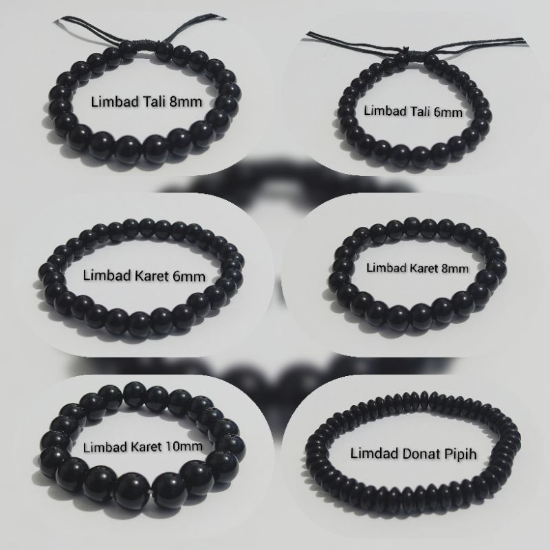 Gelang Limbad Bulat Hitam Untuk Pria &amp; Wanita